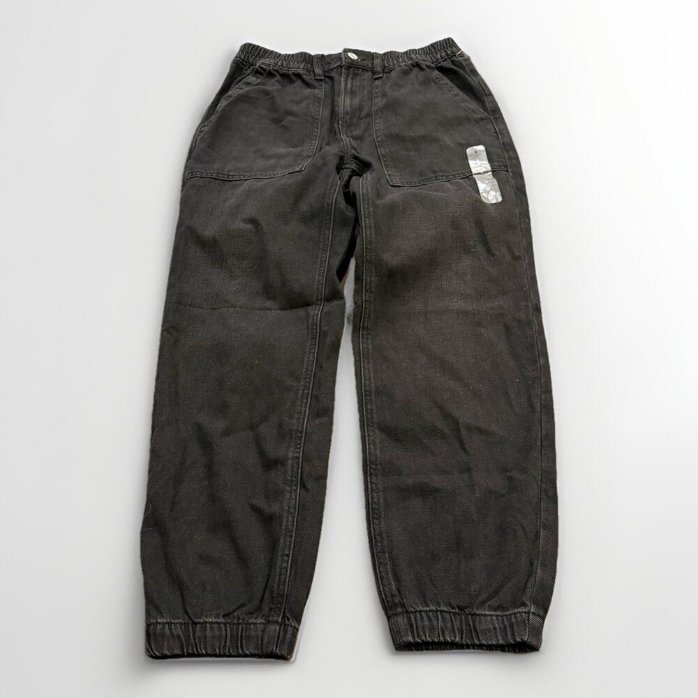 GAP Womens Black Wash Loose Stretch Utility Denim Pants Size S Small NWT NEW $80